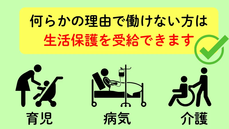 生活保護　働けない