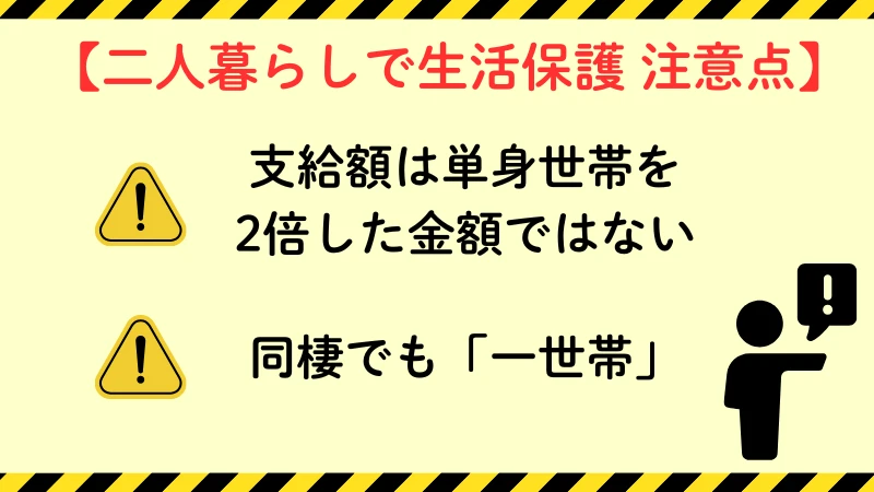 生活保護 二人暮らし 注意点