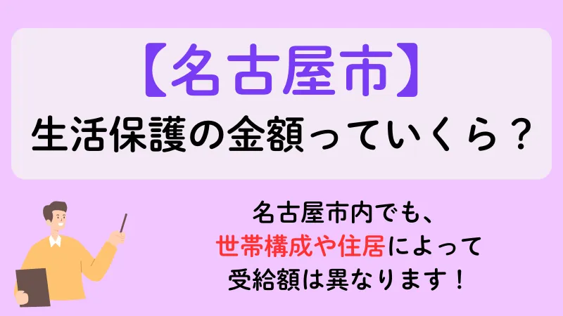 名古屋市 生活保護 最低生活費 計算方法 支給額