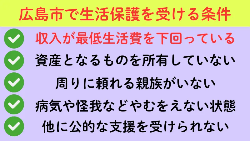 広島市 生活保護 条件
