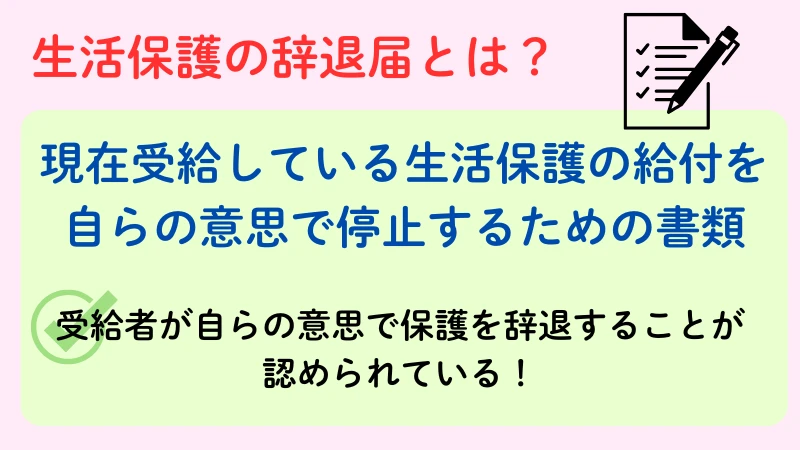 生活保護 辞退届