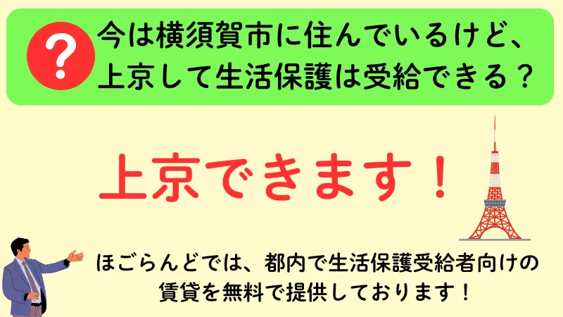 横須賀市 生活保護 上京