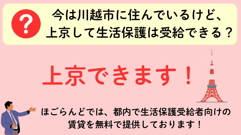 生活保護 川越市 上京