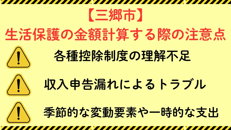 三郷市 生活保護 金額 注意点