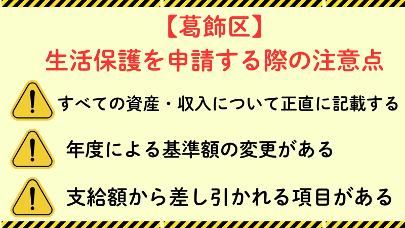 生活保護 葛飾区 注意点