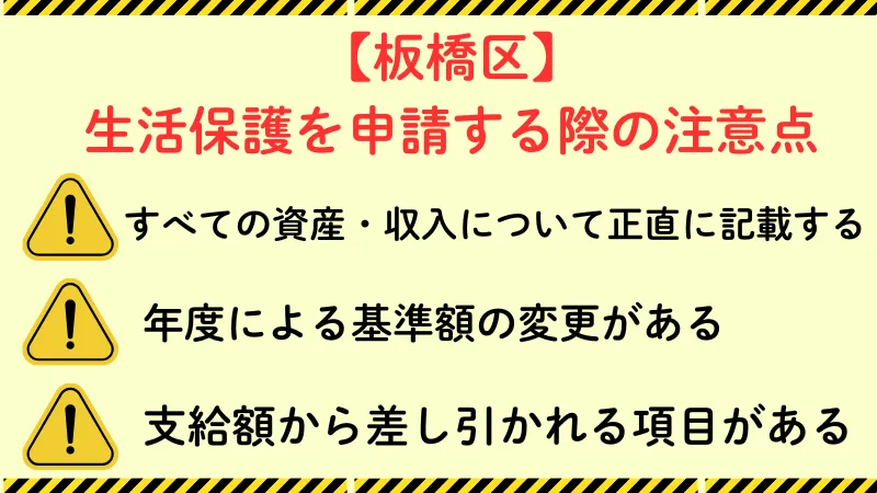 生活保護 板橋区 注意点